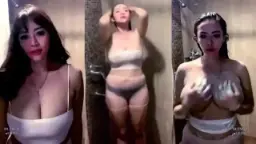 Naora Live Mandi, Toket Bulat Montok Bikin Sange Abis