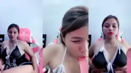 Marimar, Kimmy, Nge-sepong Dildo Mangga Di Live, Bikin Makin Basah Dan Tegang!